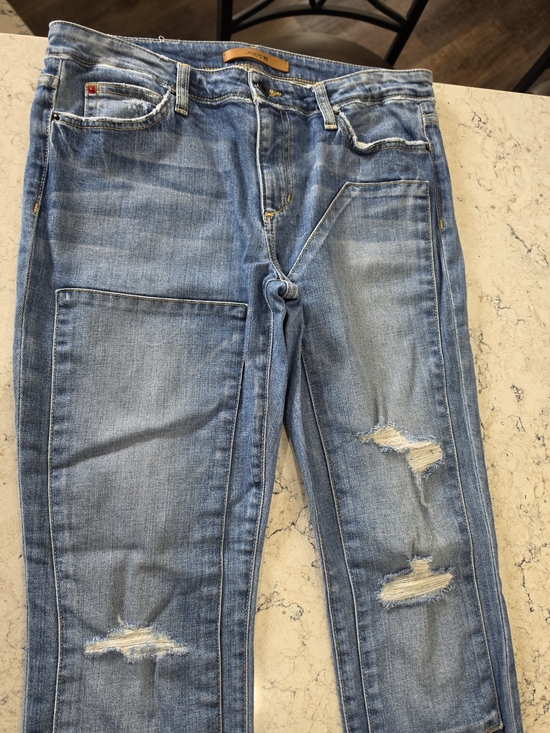 Joe's Jeans Denim - Women’s JOES'J EANS Light Blue Distressed Straight Jeans